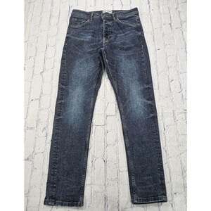 The Stronghold MENS SZ 30X32 Selvedge Jeans Denim Relaxed Tapered Button Fly Fit